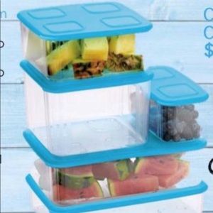 Tupperware CrystalWave Plus Containers Set of 5